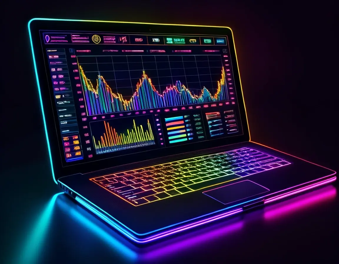 Premium iGaming dashboard showing revenue graphs and casino metrics